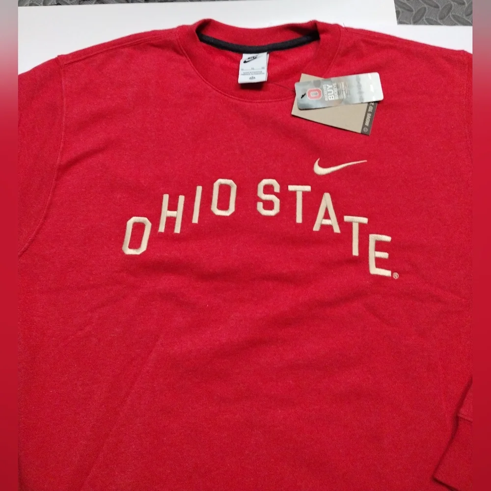 Nike Ohio State buckeyes Crew neck Sweatshirt Men's size M NEW!! ๐ฅ - Picture 3 of 9